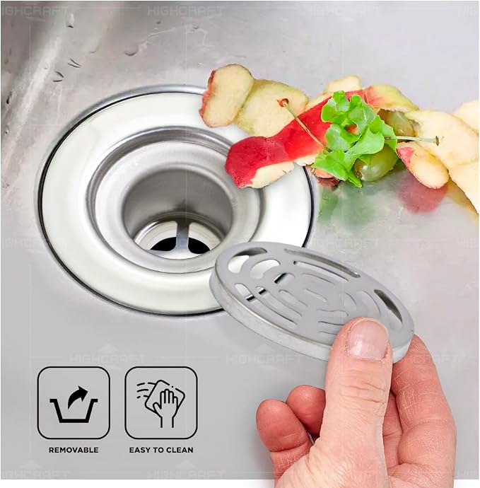 Highcraft 97I3 Flat Stainless Steel RV Mobile Shower Strainer - Image 5