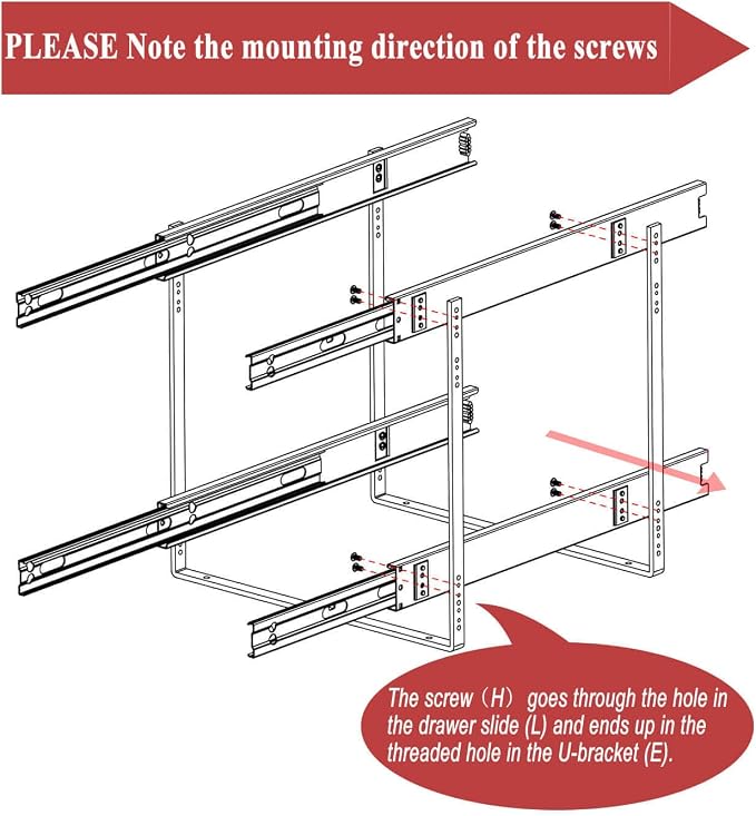 OCG Pull Out Drawers For Cabinets 14"W x 21"D, 2 Tier Heavy-Duty Slide out Wood - Image 7