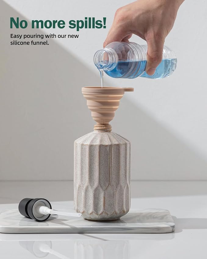 Fun Elements Bathroom Soap Dispenser, 16 Oz Luxurious Hand soap Dispenser - Image 3
