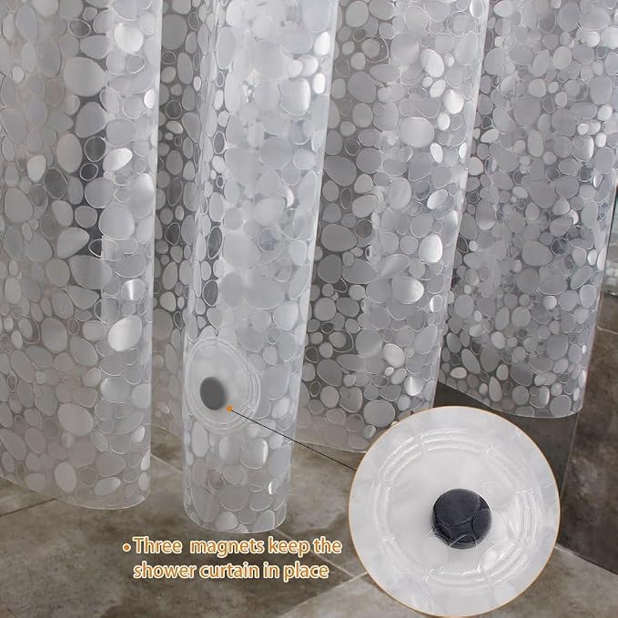 WELTRXE Extra Long Shower Curtain Liner, 72 x 84 Inch EVA Water Repellent - Image 3