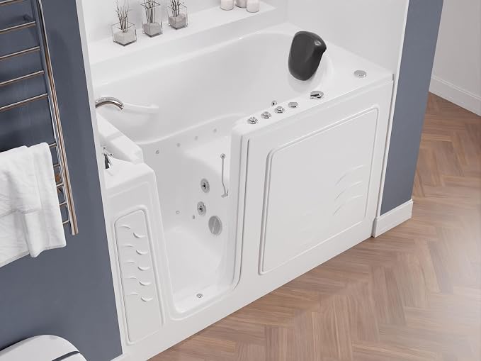 ANZZI Walk-in Tub 30" x 60" Left Drain Quick Fill Walk-In Whirlpool and Air Tub - Image 3