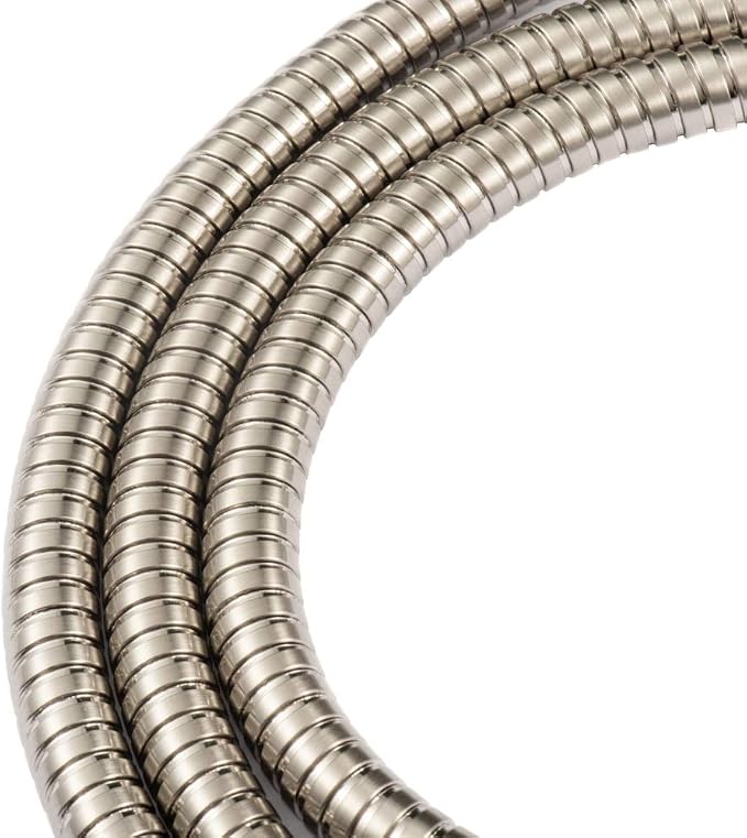 72-inch Extra Long Brushed Nickel Shower Hose Replacement, 304 Stainless Steel - Image 3