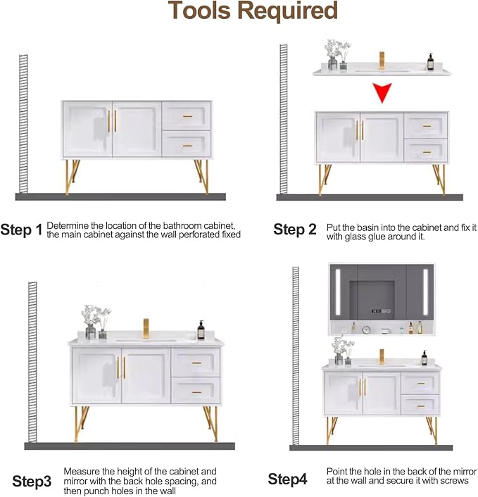 Modern 43" Bathroom Vanity - Image 7