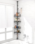 ADOVEL 4 Layer Corner Shower Caddy, Stainless Steel Constant Tension Pole by ADOVEL