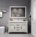 Single Bathroom Vanity with Sink, Freestanding Bathroom Vanities Includes LED by LUTHXAY