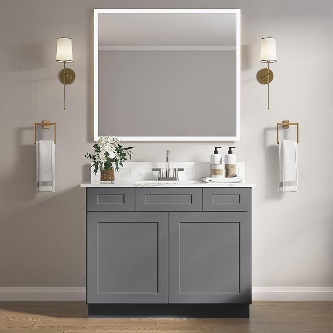 ROOMTEC Bathroom Cabinet, Soft-Close Drawer Slides Morden Bathroom Sink Vanity - Image 2