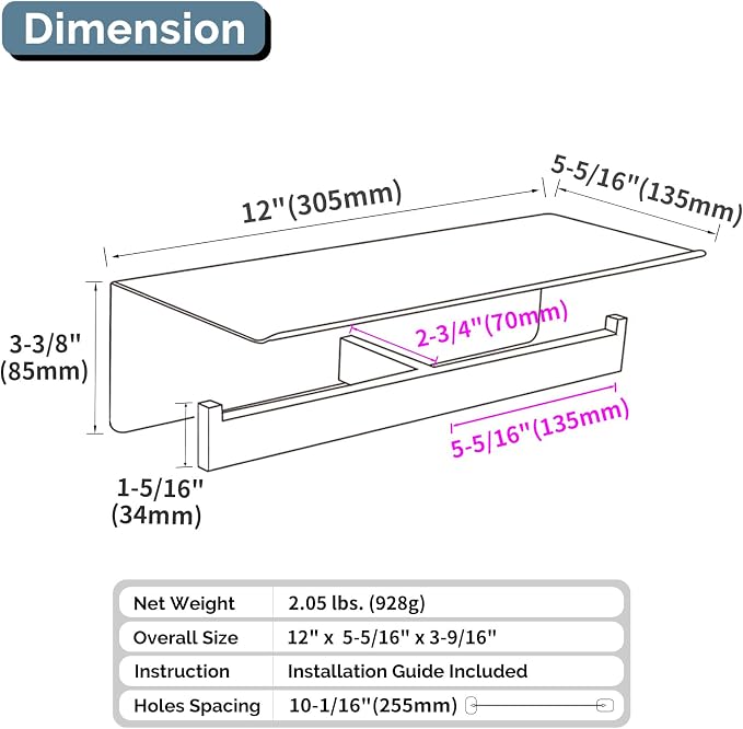 Angle Simple Double Toilet Paper Holder - Image 9