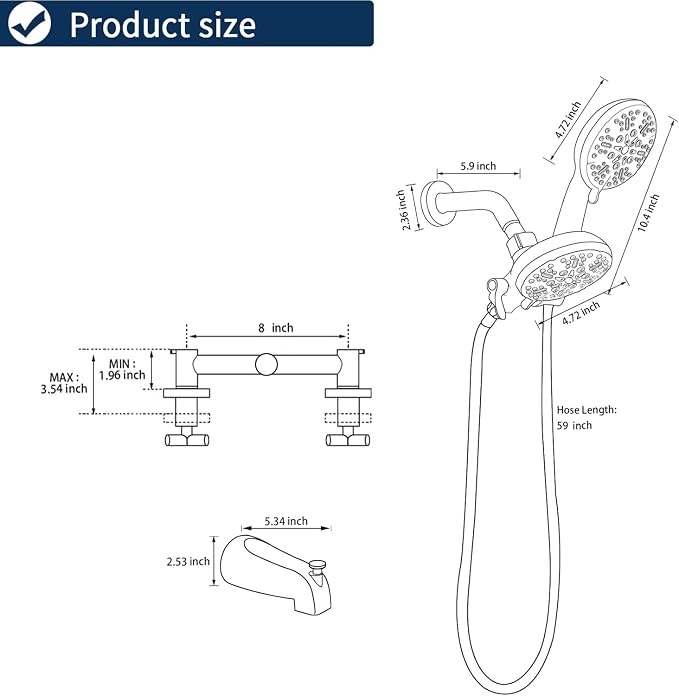 2 Handle Shower Faucet Set - Image 8