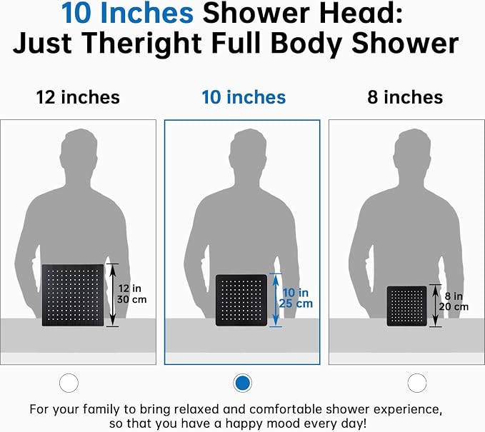 G-Promise All Metal 10 Inch Dual Square Shower Head - Image 2