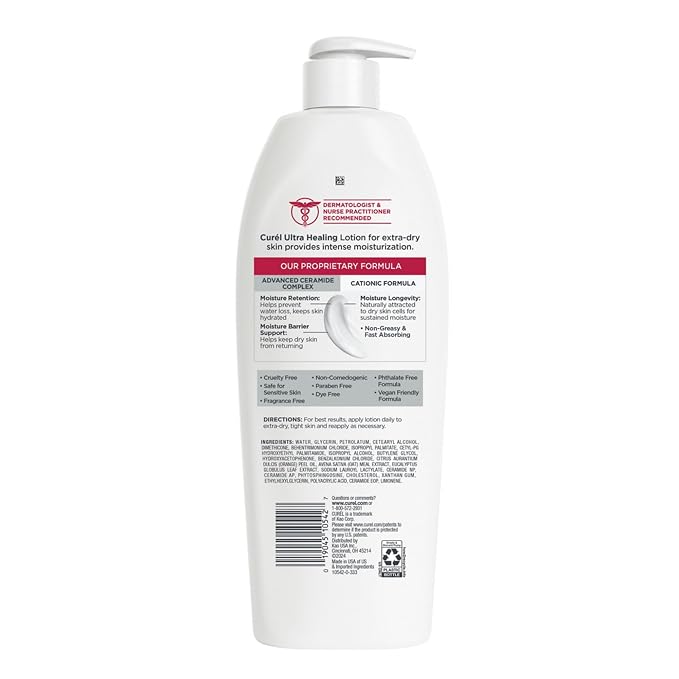 Curel Ultra Healing Lotion for Sensitive and Dry Skin, Hand and Body Lotion - Image 10