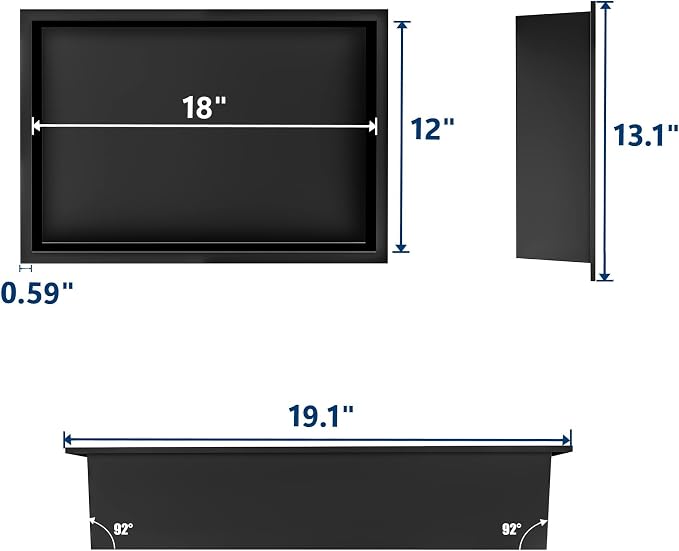 Neodrain Shower Niche, Insert Storage Shower Shelf, Stainless Steel Wall Niche - Image 9