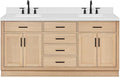 ARIEL Double Bathroom Vanity 72" Inch Oak by Ariel