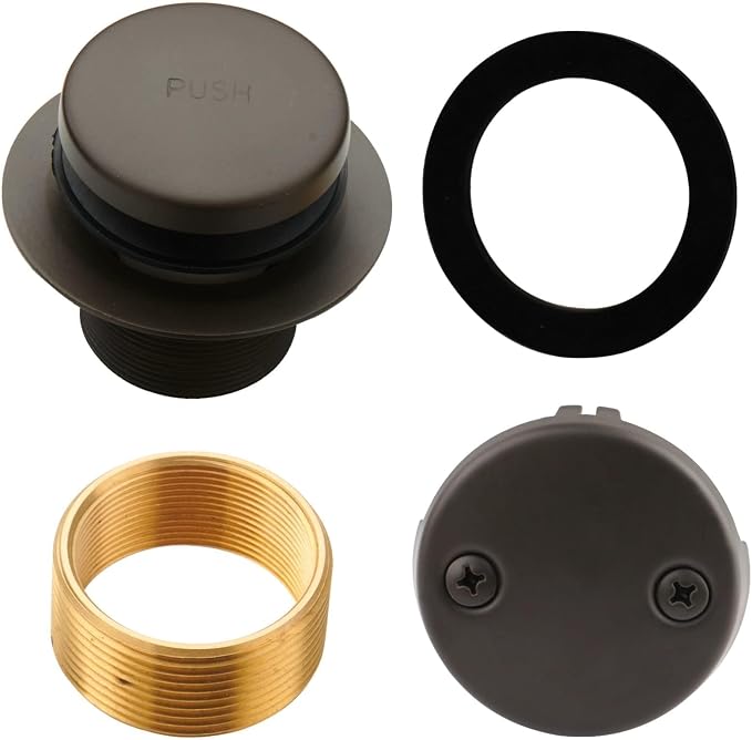 Bronze Tub Drain Tip-Toe Tub Trim Set Conversion Kit Assembly, Hidrop Bathtub by HIDROP