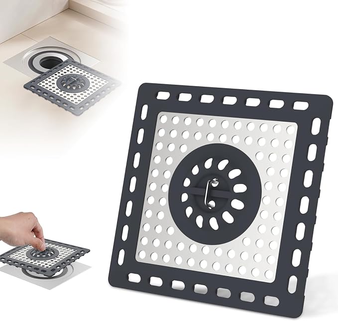 Hibbent Upgraded Shower Drain Hair Catcher, Shower Drain Cover by Hibbent
