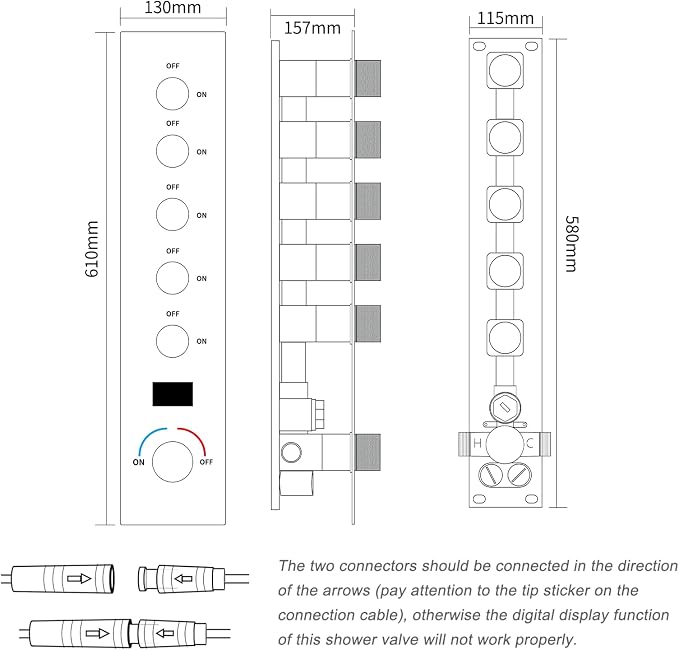 Shower System 16X26 inch Ceiling Mounted Shower Faucet Set - Image 8
