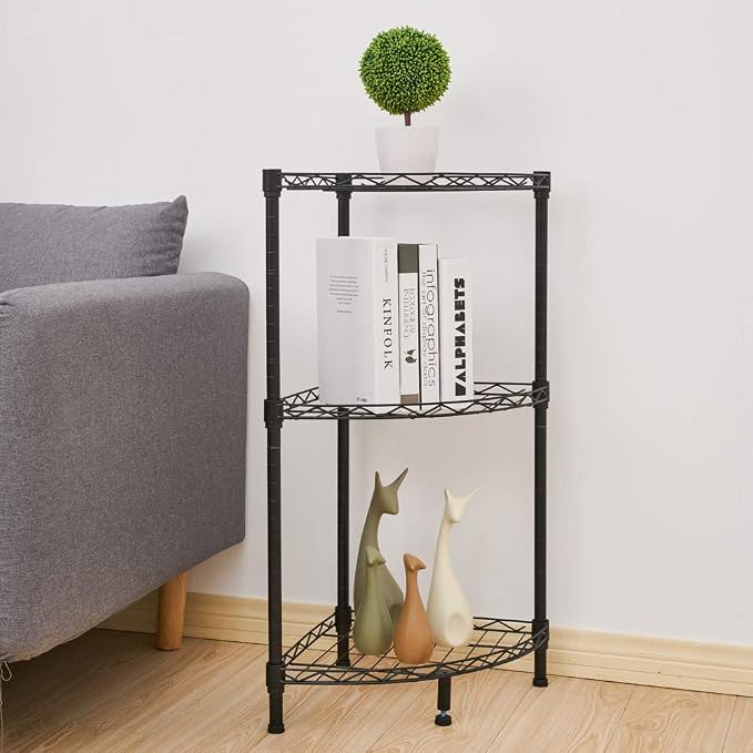 3 Tier Storage Racks Shelving, Heavy Steel Pantry Shelves, Adjustable Wire - Image 2