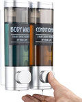 Shampoo and Conditioner Dispenser, GlintGath Shower Dispenser 2 Chamber No by GlintGath