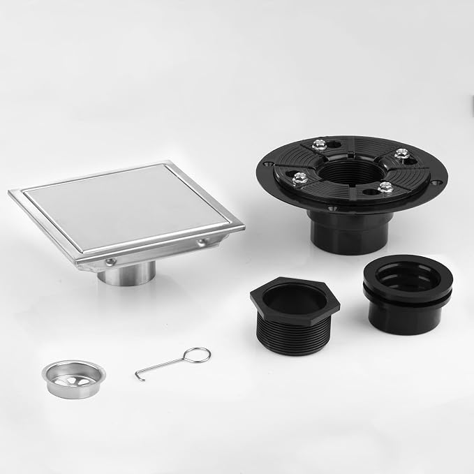 Square Shower Drain, AISI 304 Stainless Steel Shower Floor Drain - Image 7