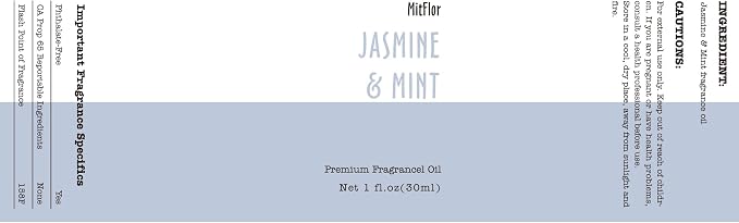 Jasmine & Mint Fragrance Oil, MitFlor 30ml Hotel Diffuser Oil, Large Size - Image 6