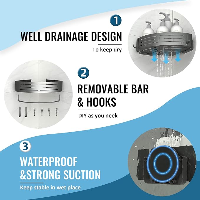 Onemake Corner Shower Caddy - Image 4