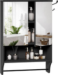 Bathroom Wall Cabinet with Mirror, Medicine Cabinet with 2 Door and Adjustable by MAHANCRIS
