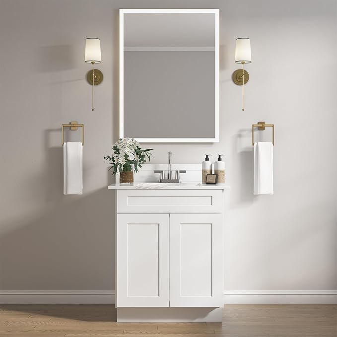 ROOMTEC Bathroom Cabinet, Morden Bathroom Sink Vanity Storage Cabinet, Shaker - Image 2