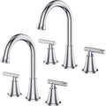 Bathroom Faucets for Sink 3 Hole, Hurran Chrome Bathroom Sink Faucet by Hurran