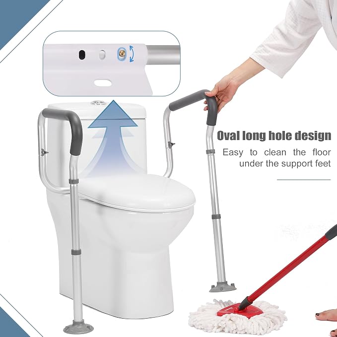 Toilet Safety Rail for Seniors, Toilet Grab Bars for Seniors and Disabled - Image 4