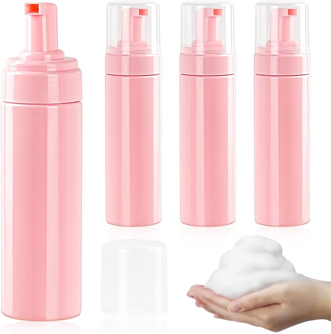 Foam Pump Bottle 6.8oz/200ml Pink Empty Foam Bottle Pump, Travel Foam Bottle by TMLECE-Self-BeautyJourney