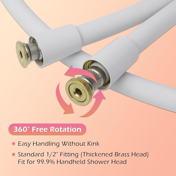 Shower Hose, Ultra-Soft Silicone Shower Hose, Long Anti-Kink Designed - Image 3