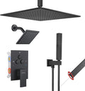 VANFOXLE Shower Faucet Set Matte Black Shower System, Push Button Diverter by VANFOXLE