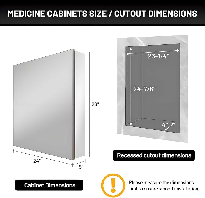24 x 26 Medicine Cabinet Mirror - Image 2