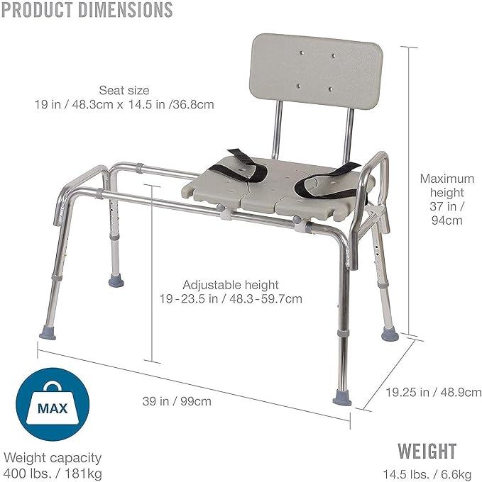 DMI Tub Transfer Bench and Shower Chair - Image 3