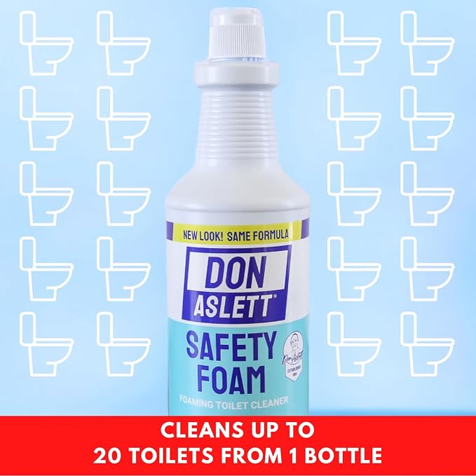 Don Aslett Johnny Mop & Safety Foam Toilet Bowl Cleaner Set | Acidic Detergent - Image 2
