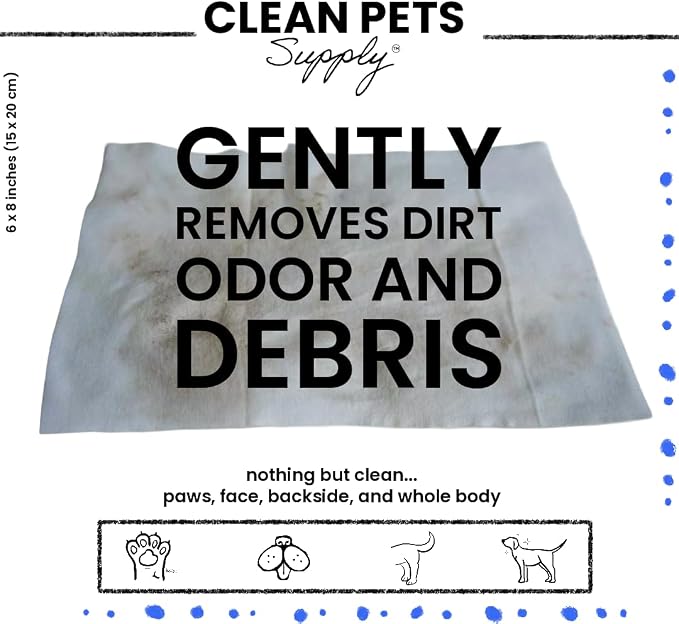 Unscented Pet Cleaning Wipes 80 Count No frangrance, Grooming Wipes - Image 3