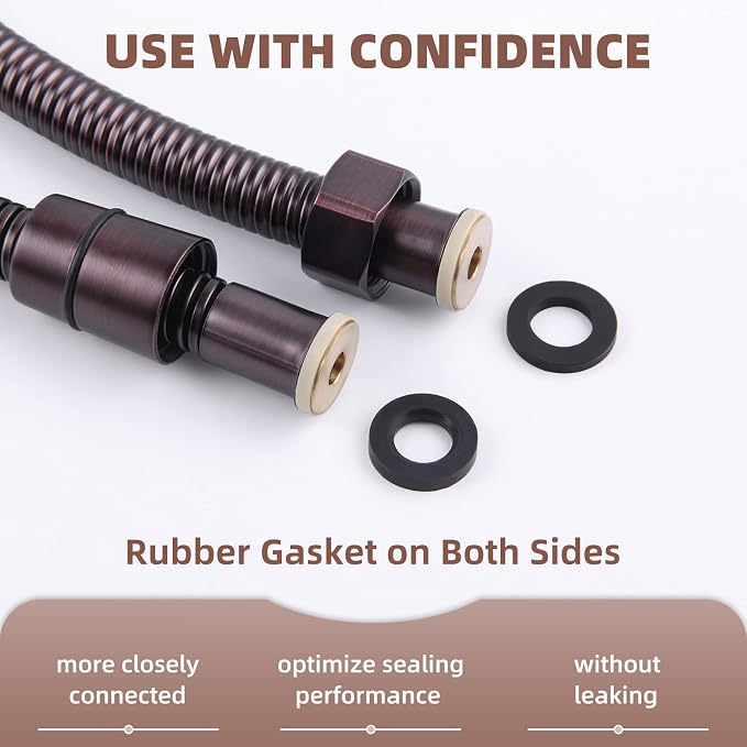 Angle Simple Shower Head Hose Lighter Oil Rubbed Bronze, Stainless Steel - Image 9