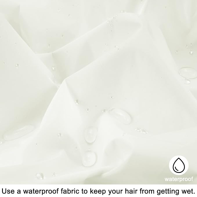 Reusable Shower Cap for Women, Large Waterproof Shower Essentials Bonnet - Image 6