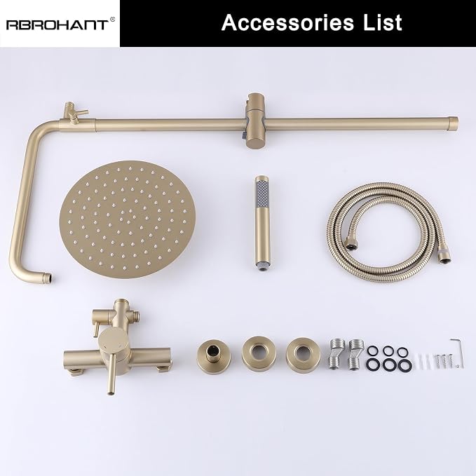 RBROHANT Outdoor Shower, Wall Mount Outdoor Shower Kit, Outside Shower Faucet - Image 7