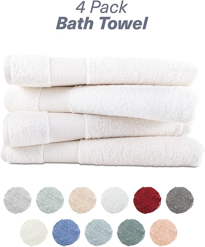 Hencely Premium Bath Towel Set of 4-28x58 Inches - Image 4