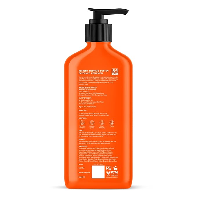 Botanic Hearth Cinnamon Body Wash – Invigorating 5-in-1 Shower Gel - Image 8
