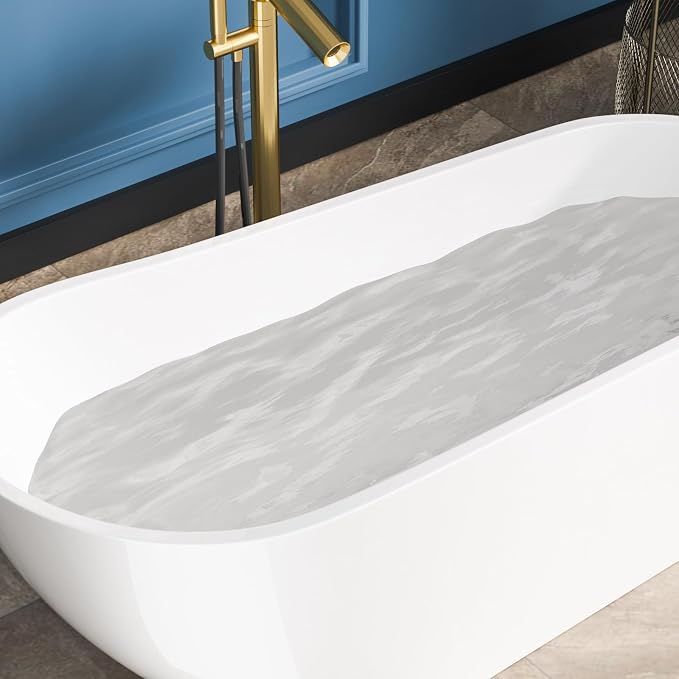 Sarlai 67 Inch Acrylic Freestanding Soaking Bathtub Contemporary Soaking White - Image 7
