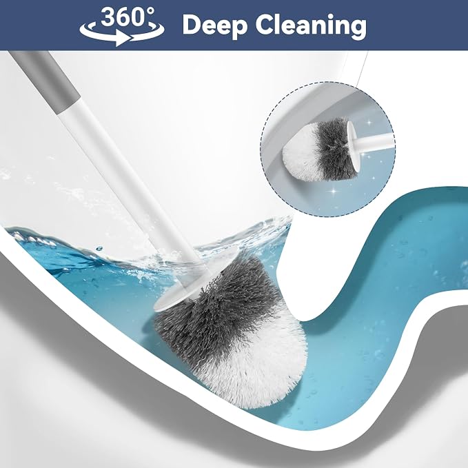 Toilet Brush, 3 Pack Toilet Brush and Holder Set - Image 3