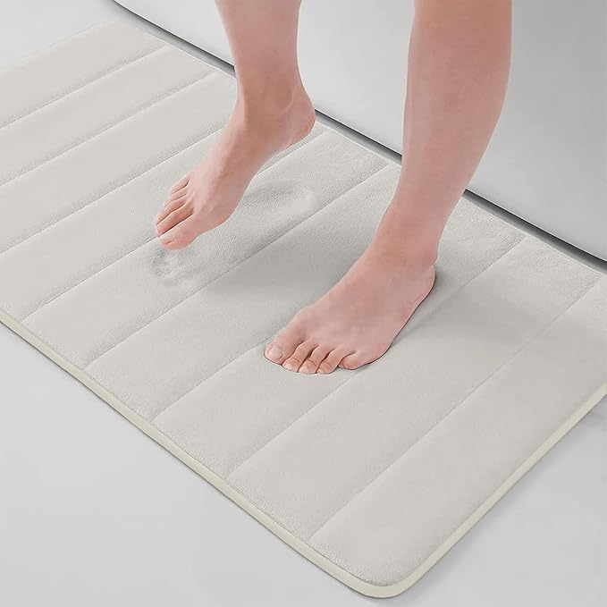 Buganda Memory Foam Bath Mat, Ultra Soft and Non-Slip Bathroom Rugs, Water by Buganda