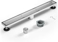 Linear Shower Drain 24", Brushed Floor Drain by Bernkot