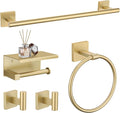 TURS 5-Pieces Brushed Gold Bathroom Hardware Set 23.6 Inch SUS304 Stainless by TURS