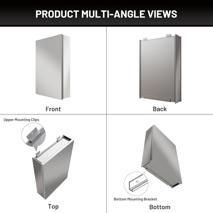 48 x 24 Medicine Cabinet Mirror - Image 9