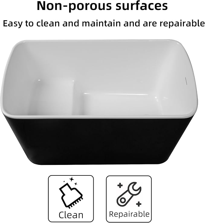Abruzzo 49"Acrylic Free Standing Tub, Janpanese Soaking Tub - Image 6