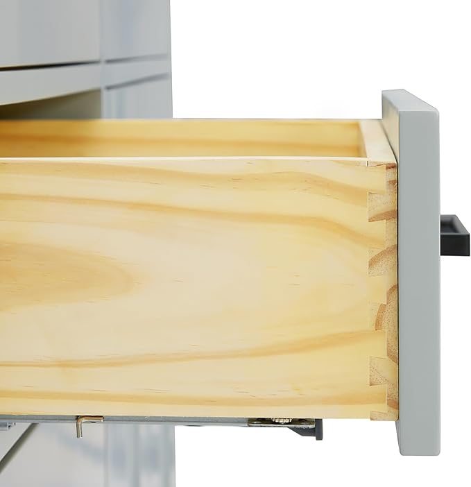 ARIEL Hepburn 42 Inch Single Sink Bathroom Vanity in Gray, 1.5" Edge Carrara - Image 4