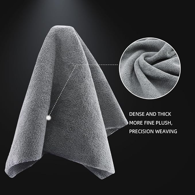 SPTA Microfiber Cleaning Cloth, Car Wash Towels, Terry Streak Free Reusable and - Image 4