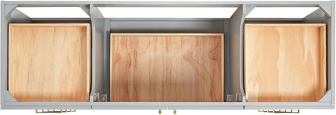 ARIEL Taylor 67" Grey Bathroom Vanity, 1.5" Edge Pure White Quartz Countertop & - Image 10